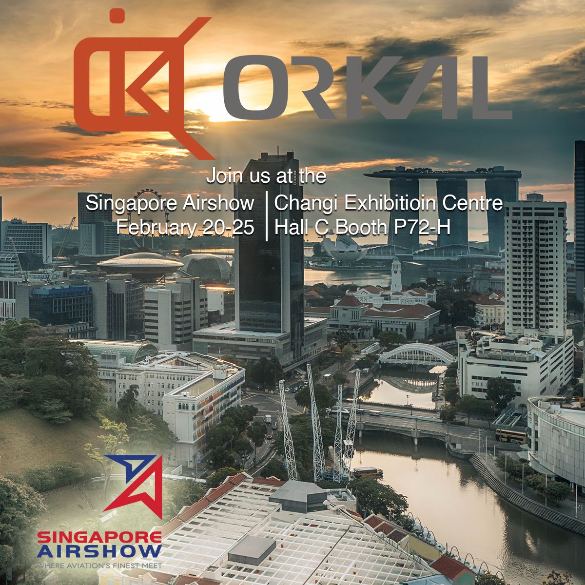 Orkal, 1. "Highlighting Orkal Industries' Aerospace Fluid Fittings at the Singapore Airshow."

2. "Showcasing Event-Specific Tooling Solutions by Orkal at the Singapore Airshow."

3. "Orkal's Premium Aircraft-grade Assembly Solutions on display at Singapore's skyline event."

4. "Intricate fluid fittings, aerospace quality guaranteed, exhibited by Orkal Industries."

5. "Orkal enhances aviation with superior repair services - Premier Display at Singapore Airshow".

6. "Experience innovative logistic support systems in Aerospace with Orkal Industries."

7.  “Orkal, your reliable partner in aerospace supply chain solutions - Showcased Offering”.

8.“Compliance simplified: Experience aviation-grade quality and fitting services from Orkal Industries.”

9."Unveiling Advanced Aerospace Fluid Transfer Systems by Orkal – Visit Us!"

10."Glimpse into Aviation Future with Orakal's Smart Assembly Solutions on Display!”