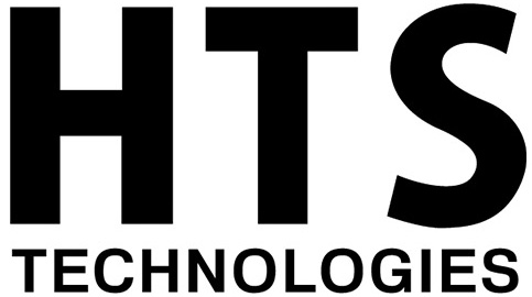 Logo of hts technologies featuring large bold letters "hts" above the word "technologies" in smaller font.