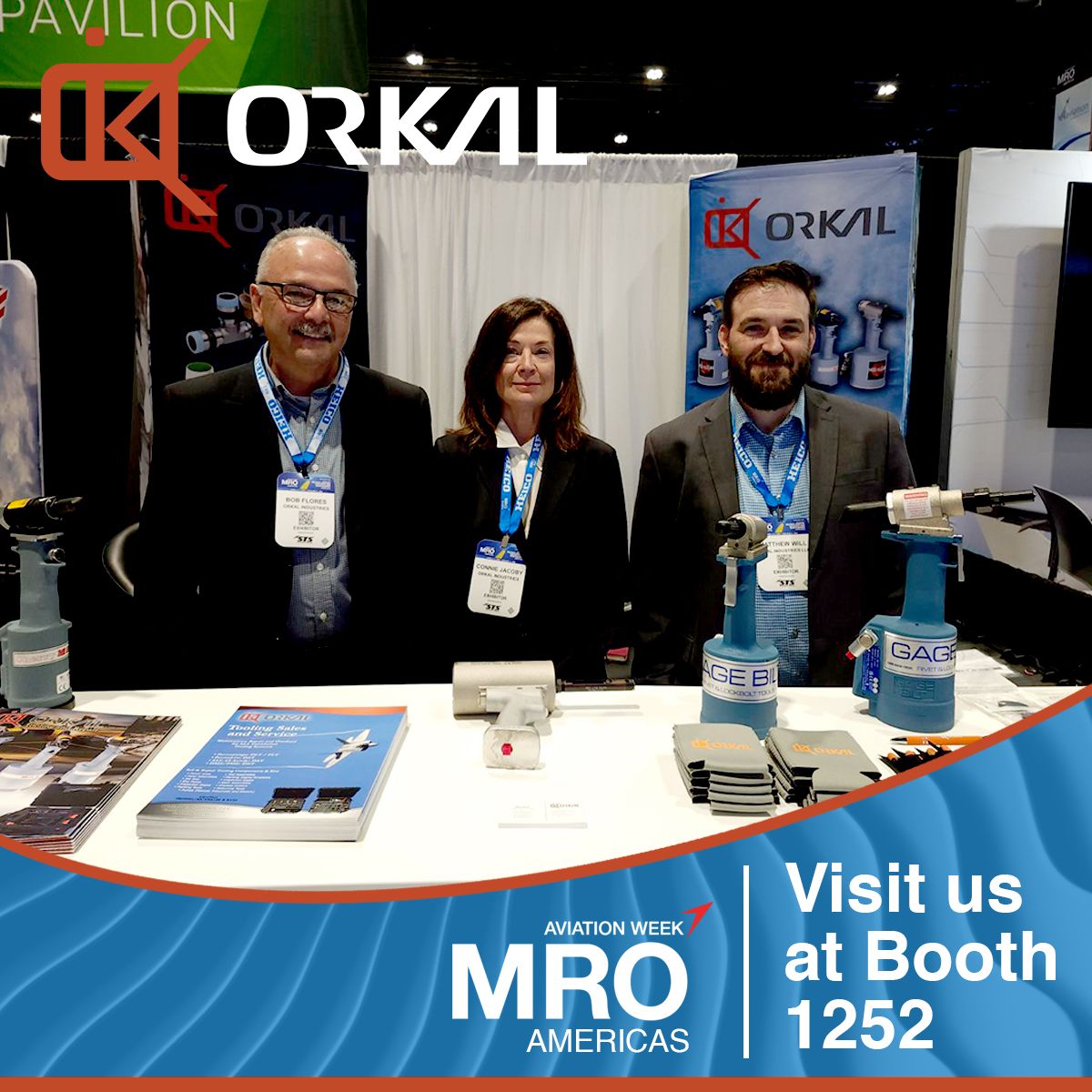 Orkal, Orkal Industries professionals display aviation fluid fittings, tooling services, repair procedures and logistic support at the MRO Americas event.