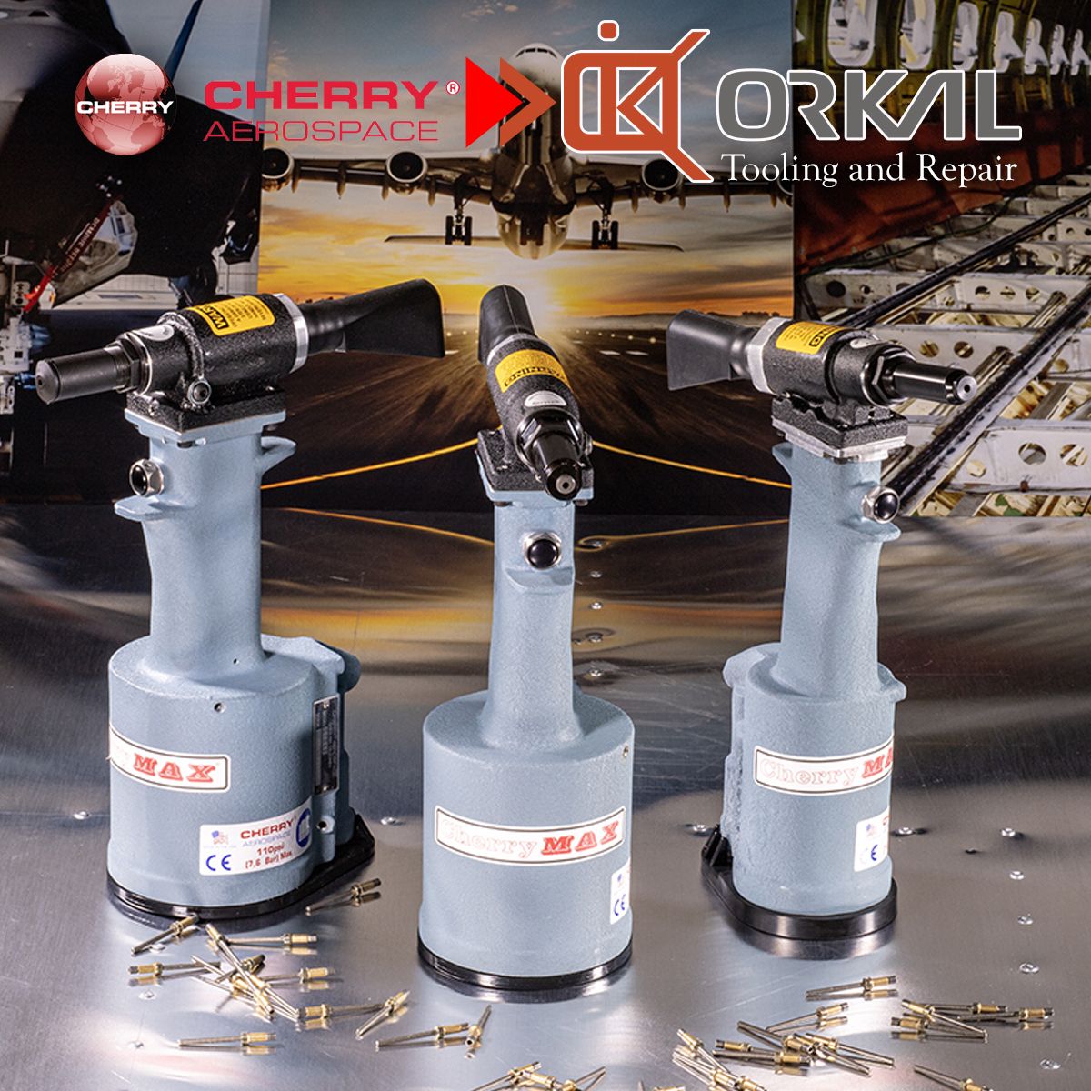 Orkal, 1. Orkal's pneumatic rivet guns are optimized for aerospace assembly solutions, ensuring aircraft-grade quality and efficiency.
2. Crafted by Cherry Aerospace, these rivet guns offer impeccable repair and tooling capabilities in aviation settings.
3. Orkal's branded rivet guns evidence resilient supply chain management within fluid transfer system landscapes.
4. These rivet guns display Orkal's commitment to compliance and precision in developing high-quality aerospace hardware.
5. Beyond tool manufacturing, Orkal Industries also provides dependable logistics support for smooth operations in the sky.